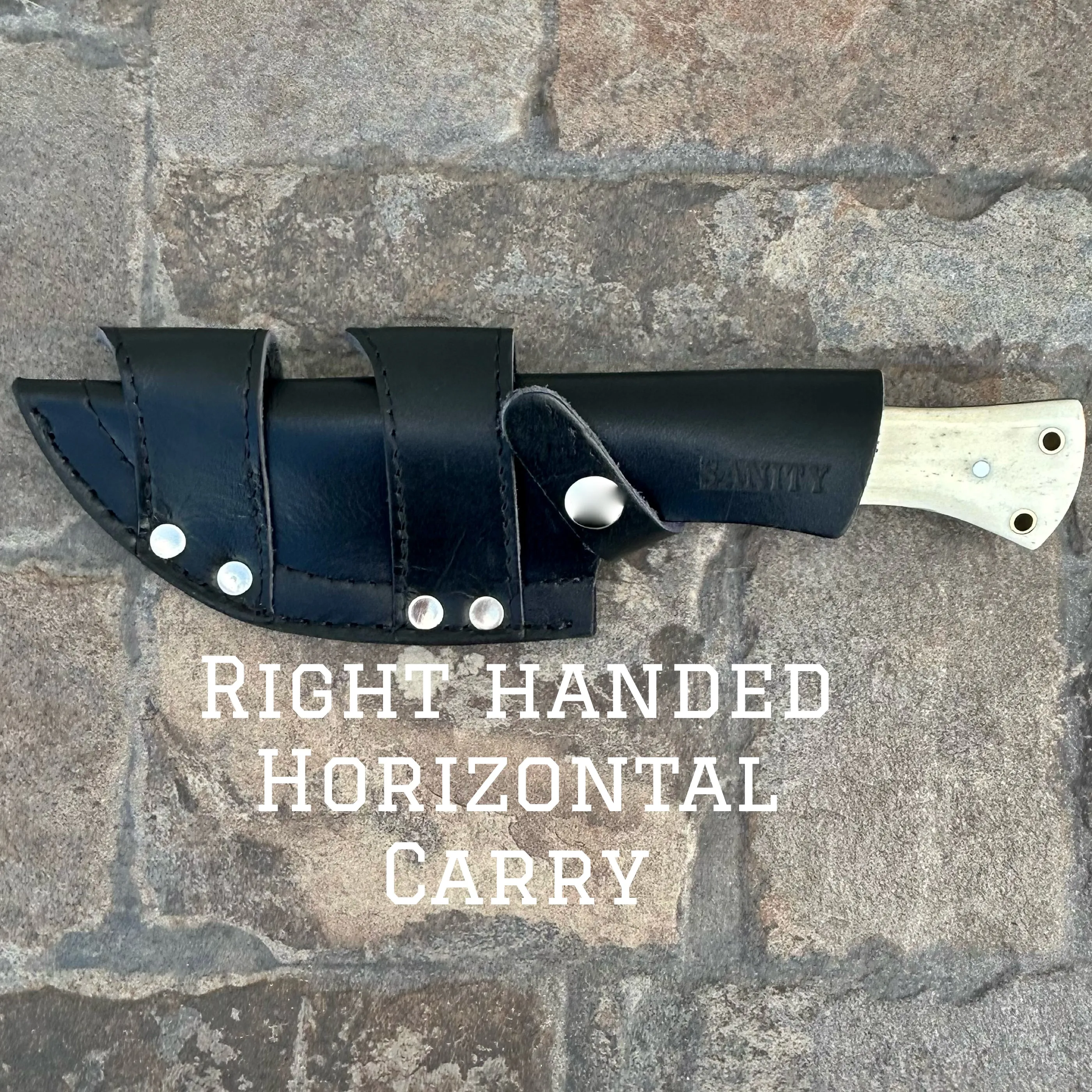 10” Rough Rider Series - Eagle & Flag - Bone - D2 Steel - Horizontal & Vertical Carry - CUS35