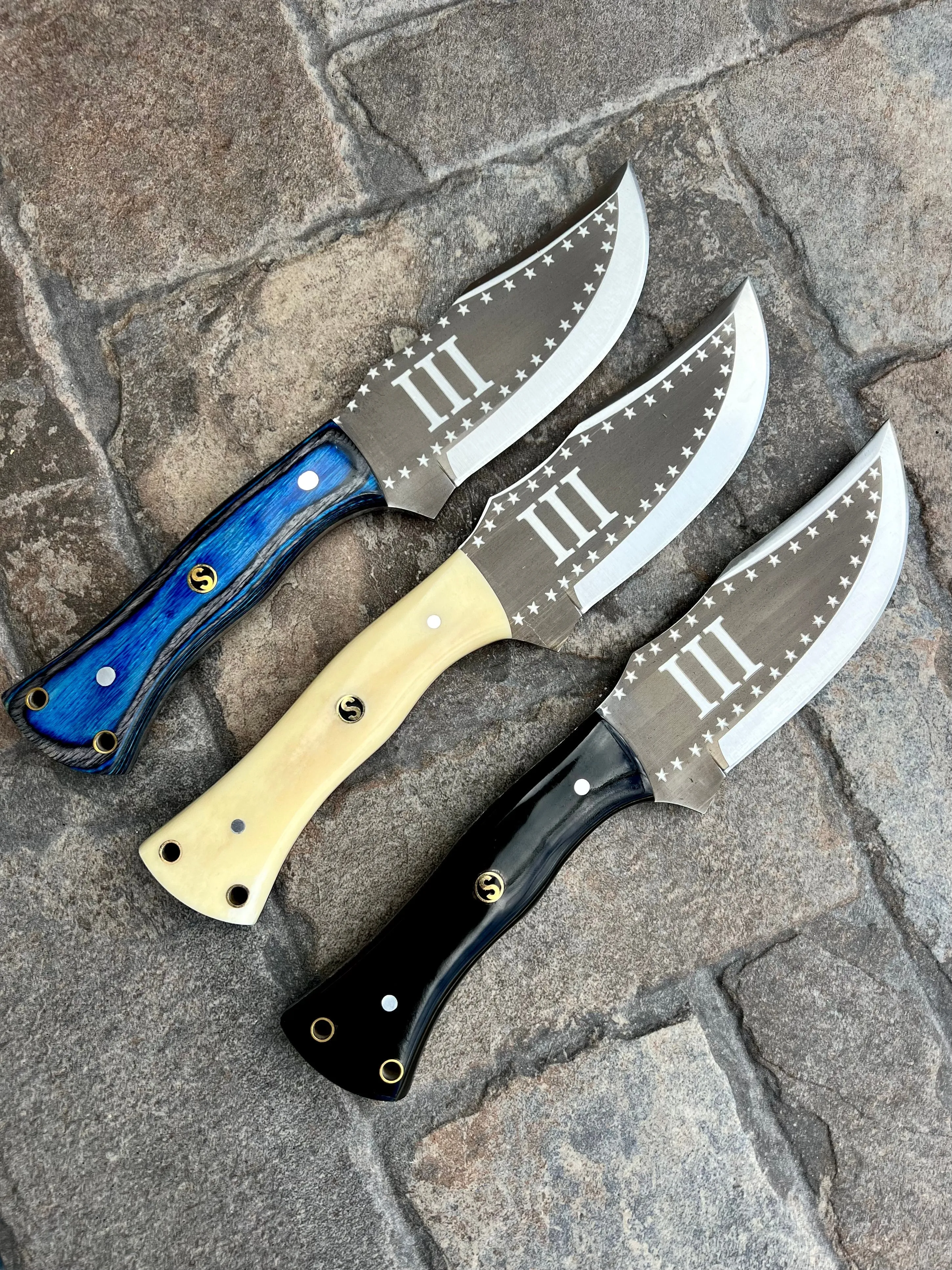 10” Rough Rider Series - III Patriot - Bone - D2 Steel - Horizontal & Vertical Carry - CUS29