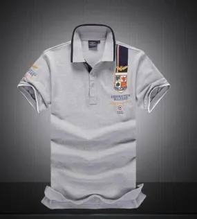 Aeronautica Millitare Virtue Siderum Tenus 1923 Ash Shortsleeve Polo