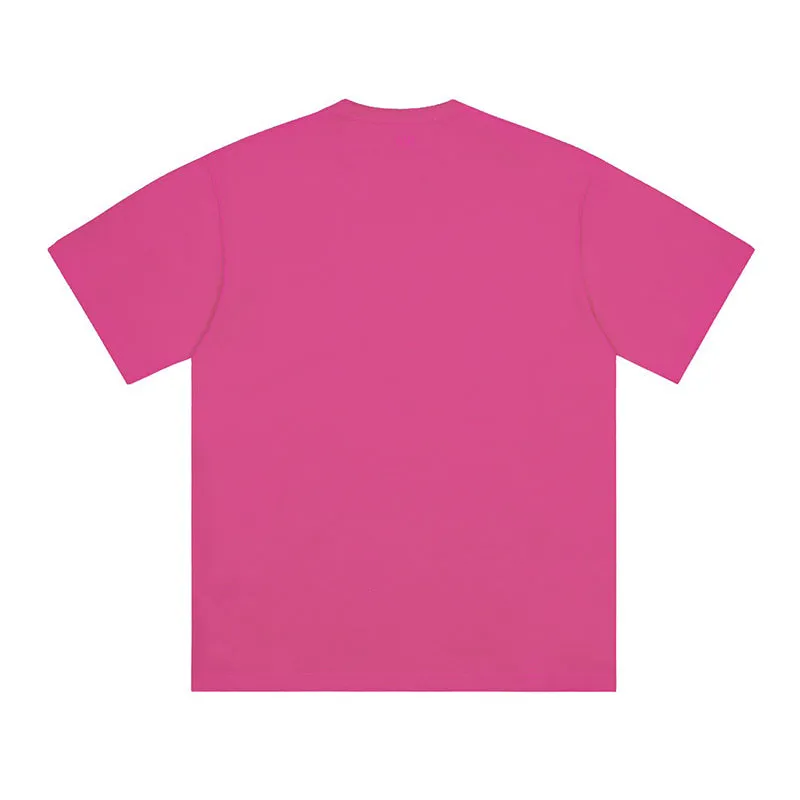 Ami Paris Ami de Coeur Organic Cotton T-Shirt Fuchsia