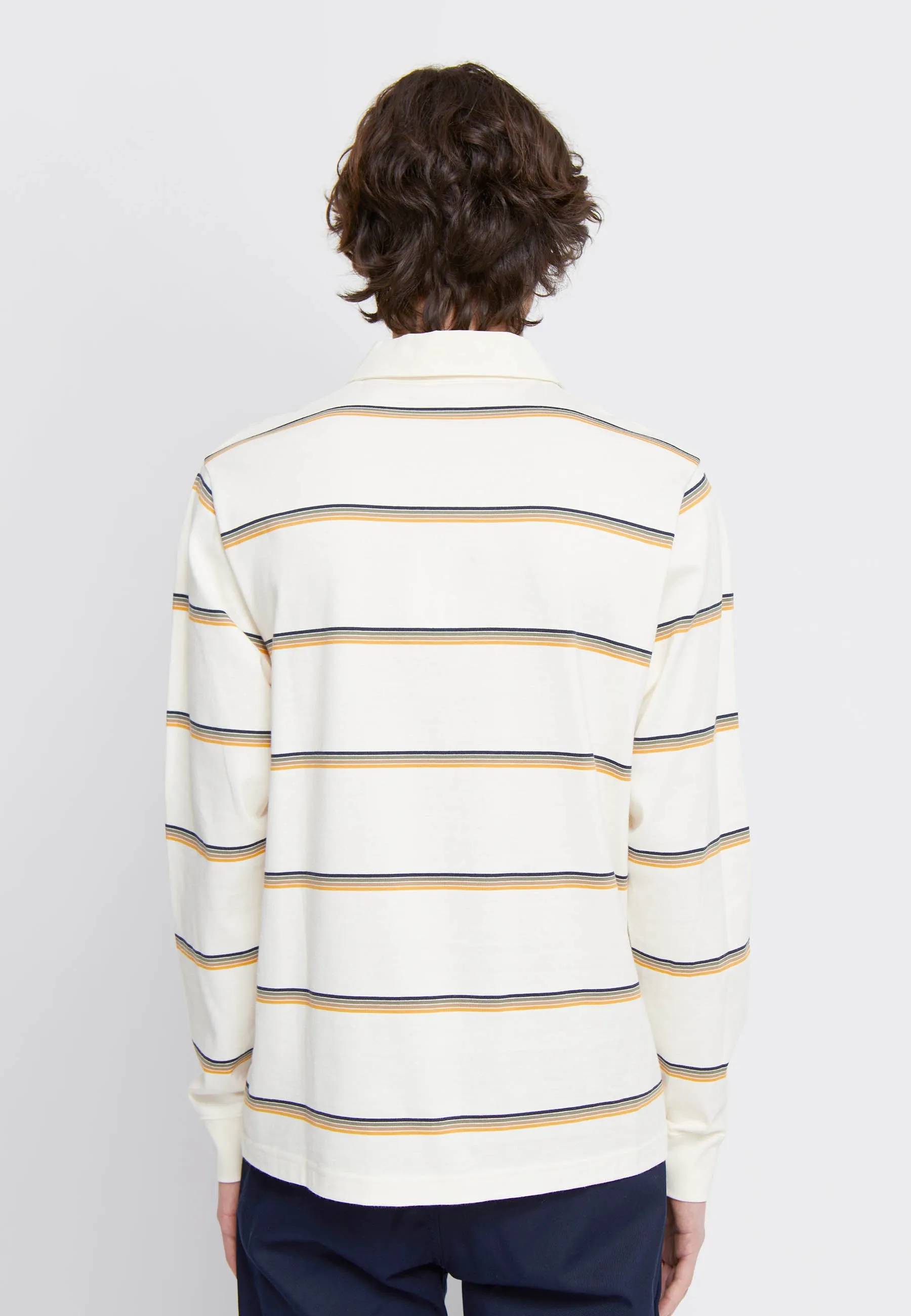 Beck Polo Long Sleeve - off white stripes