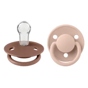 BIBS Pacifier De Lux Silicone 2 PK Woodchuck/Blush One Size