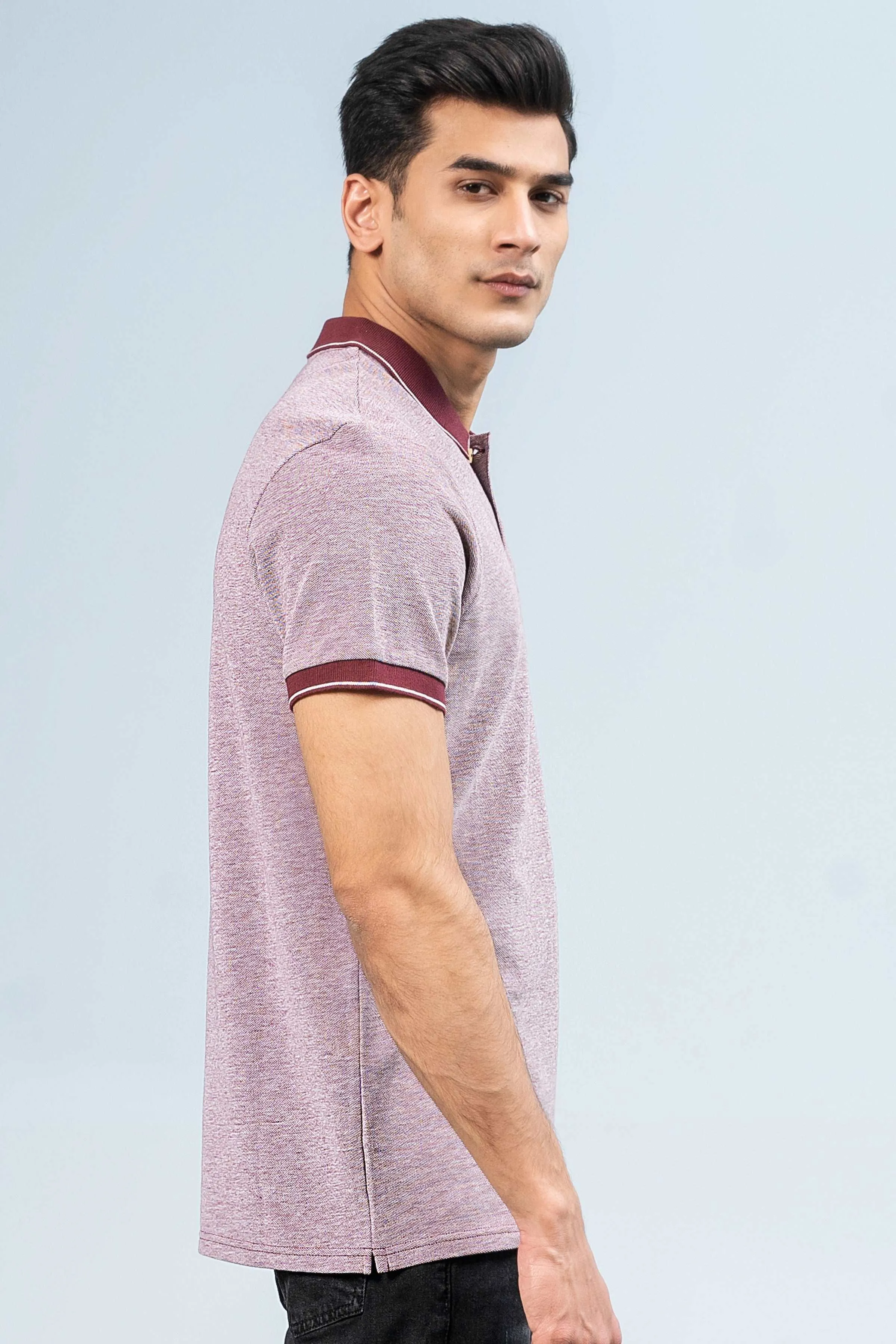 BIRD EYE POLO MAROON