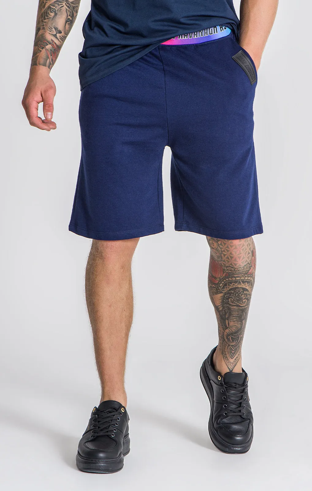 Blue Chromatica Elastic Shorts