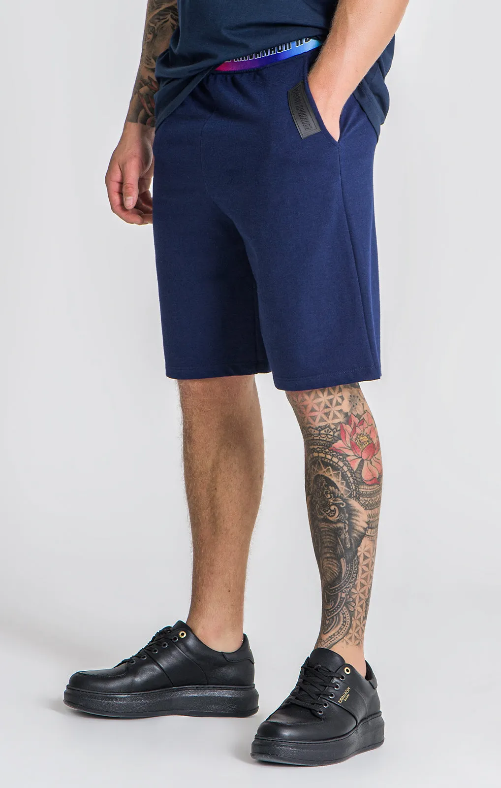 Blue Chromatica Elastic Shorts