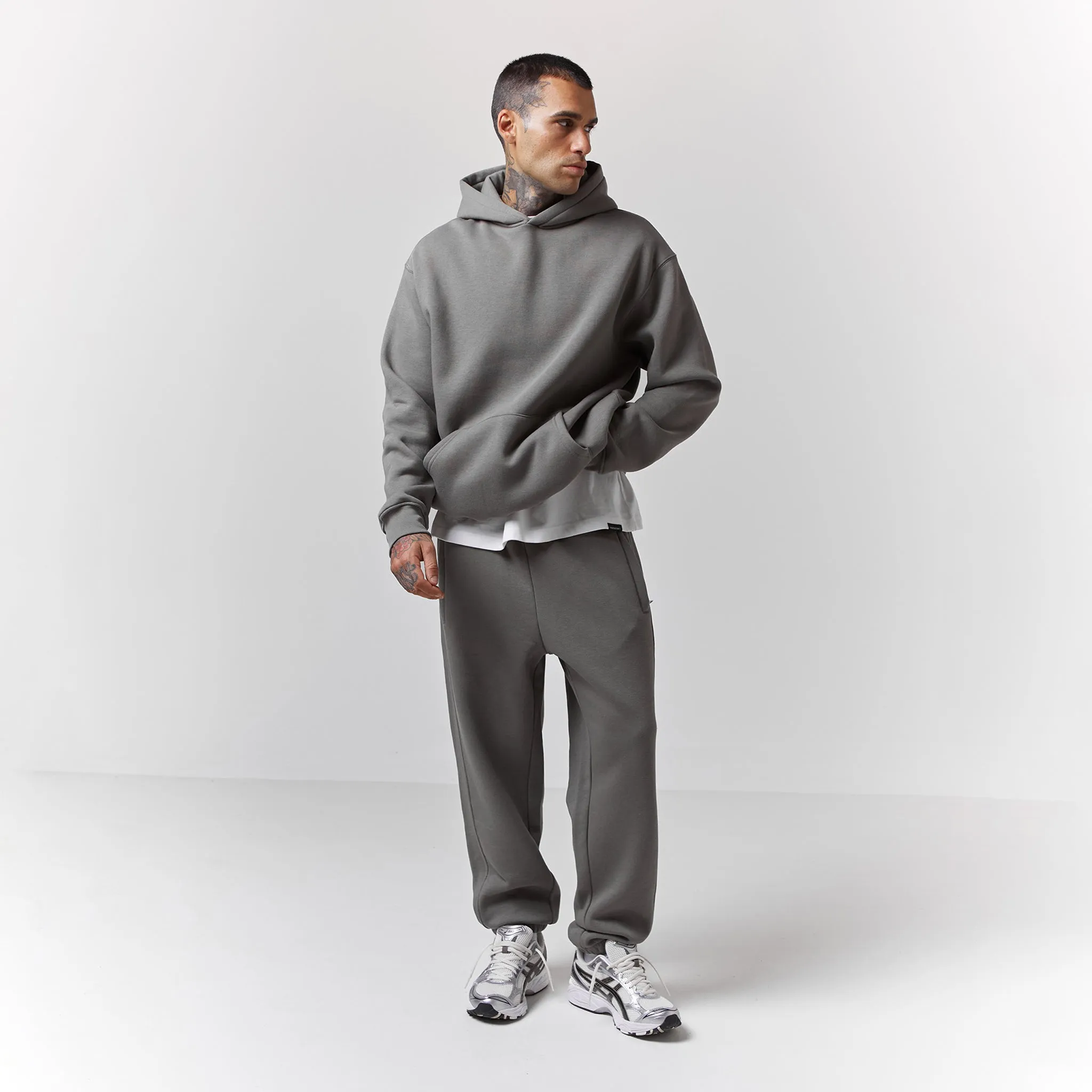 Box Fit Tracksuit | Olive Smoke