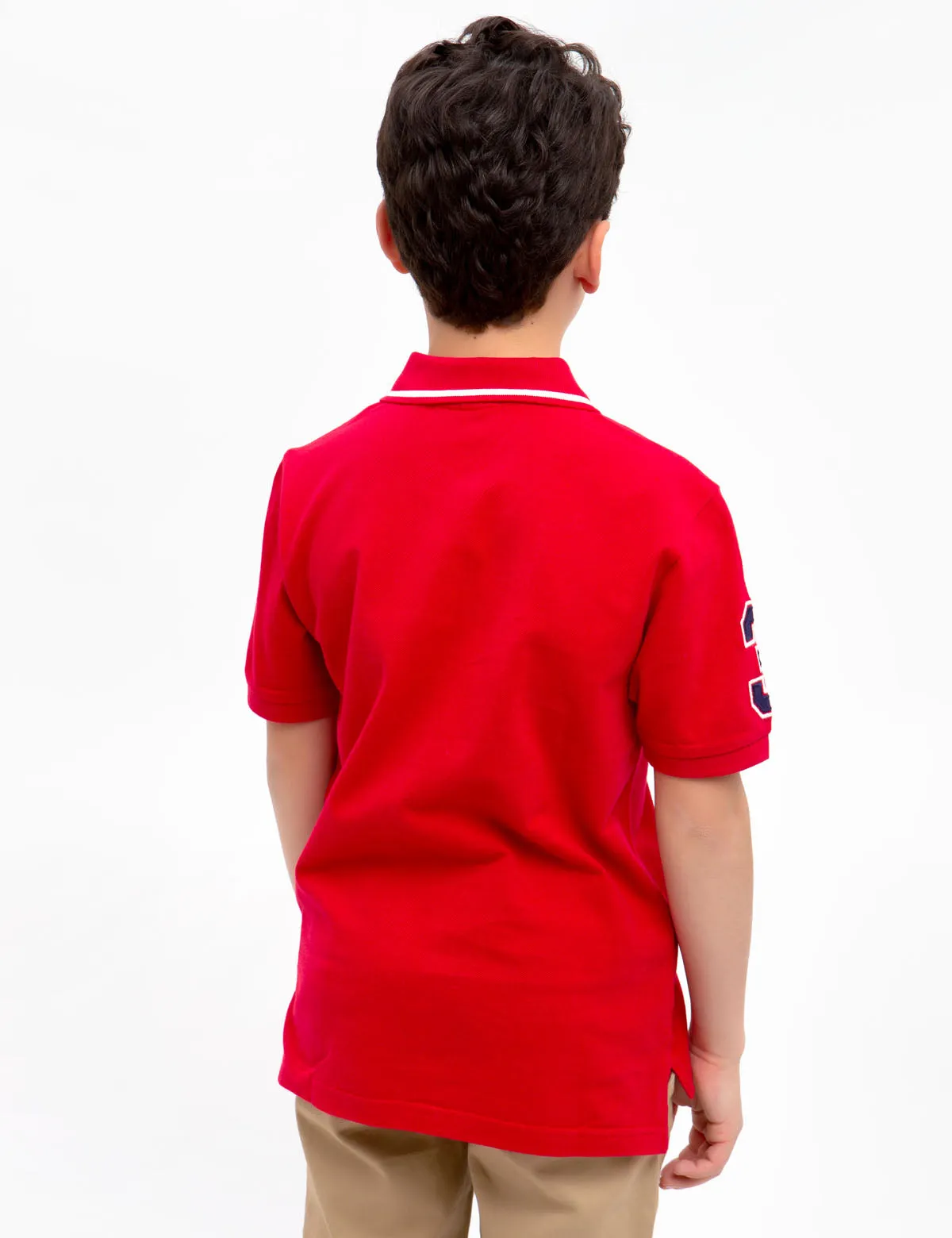 BOYS SOLID COLLAR POLO SHIRT