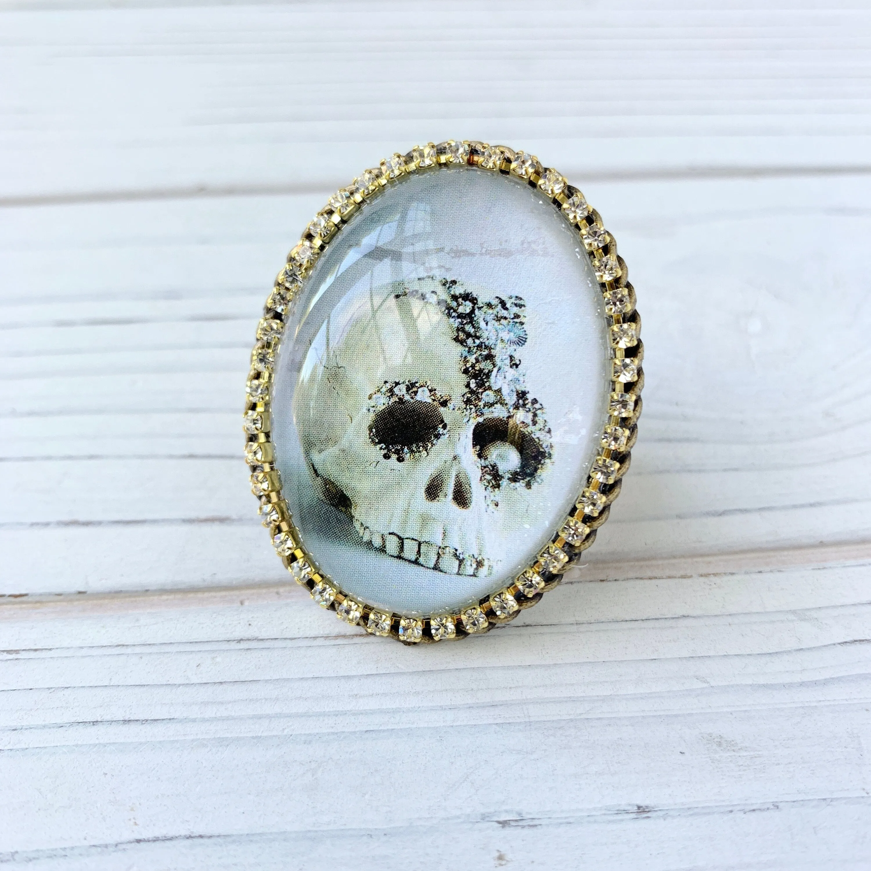 Calavera Skull Statement Ring