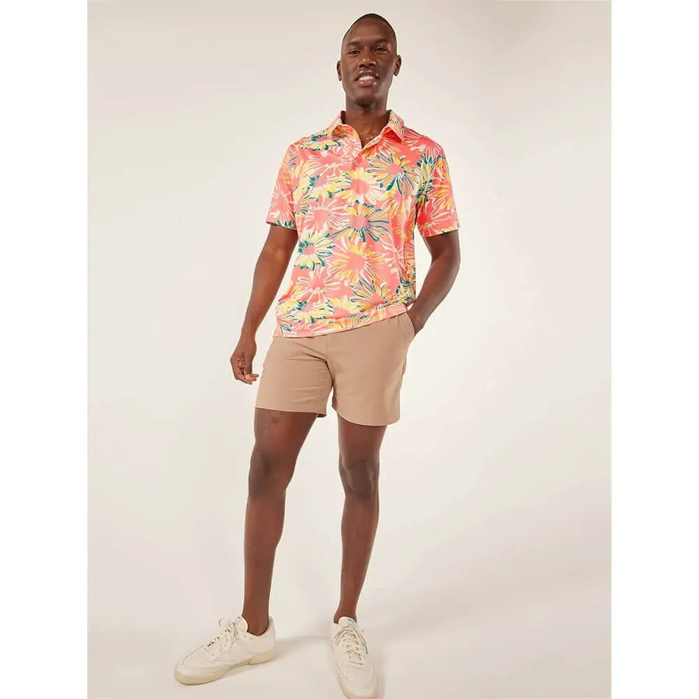 Chubbies The P.I. Performance Polo Shirt - Coral