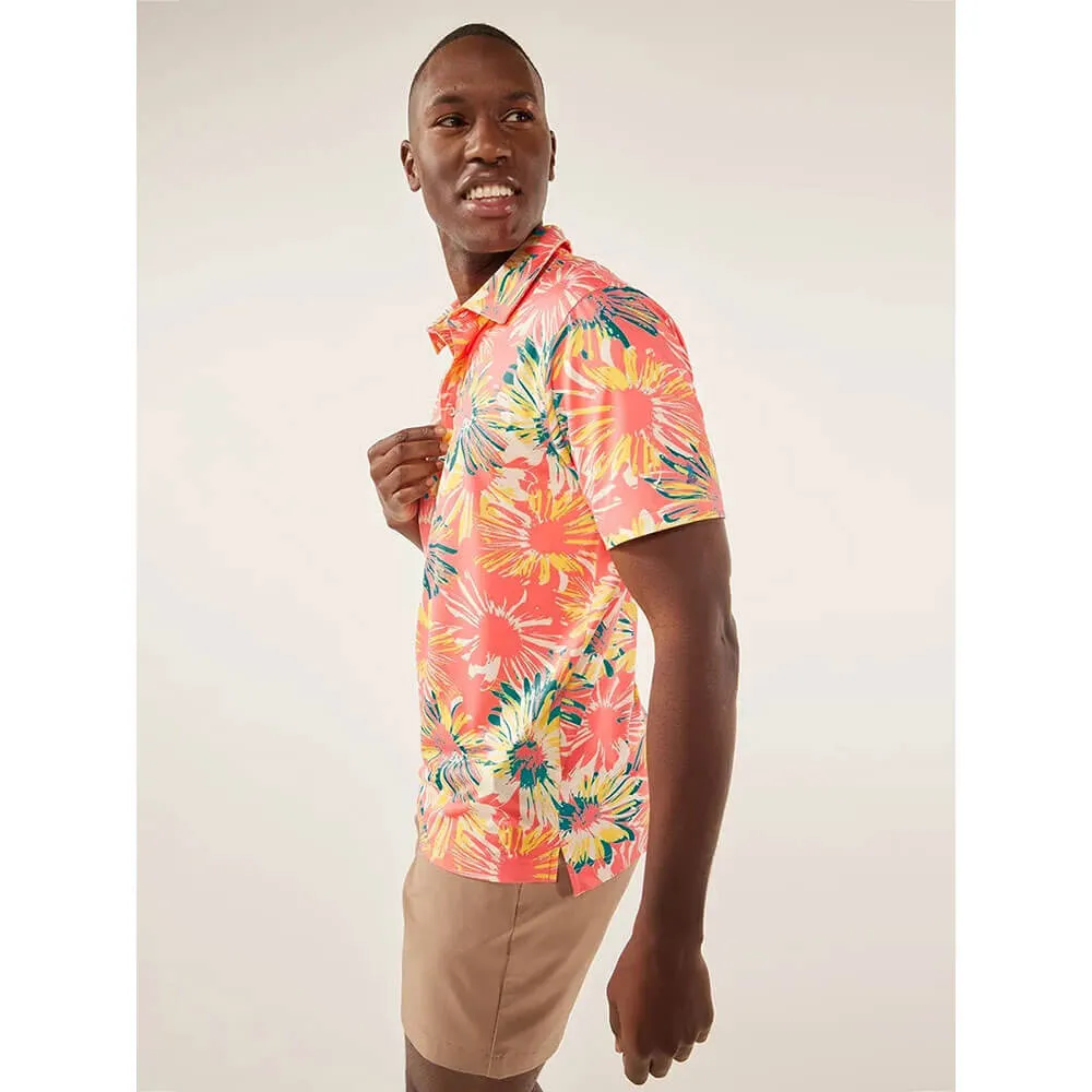 Chubbies The P.I. Performance Polo Shirt - Coral