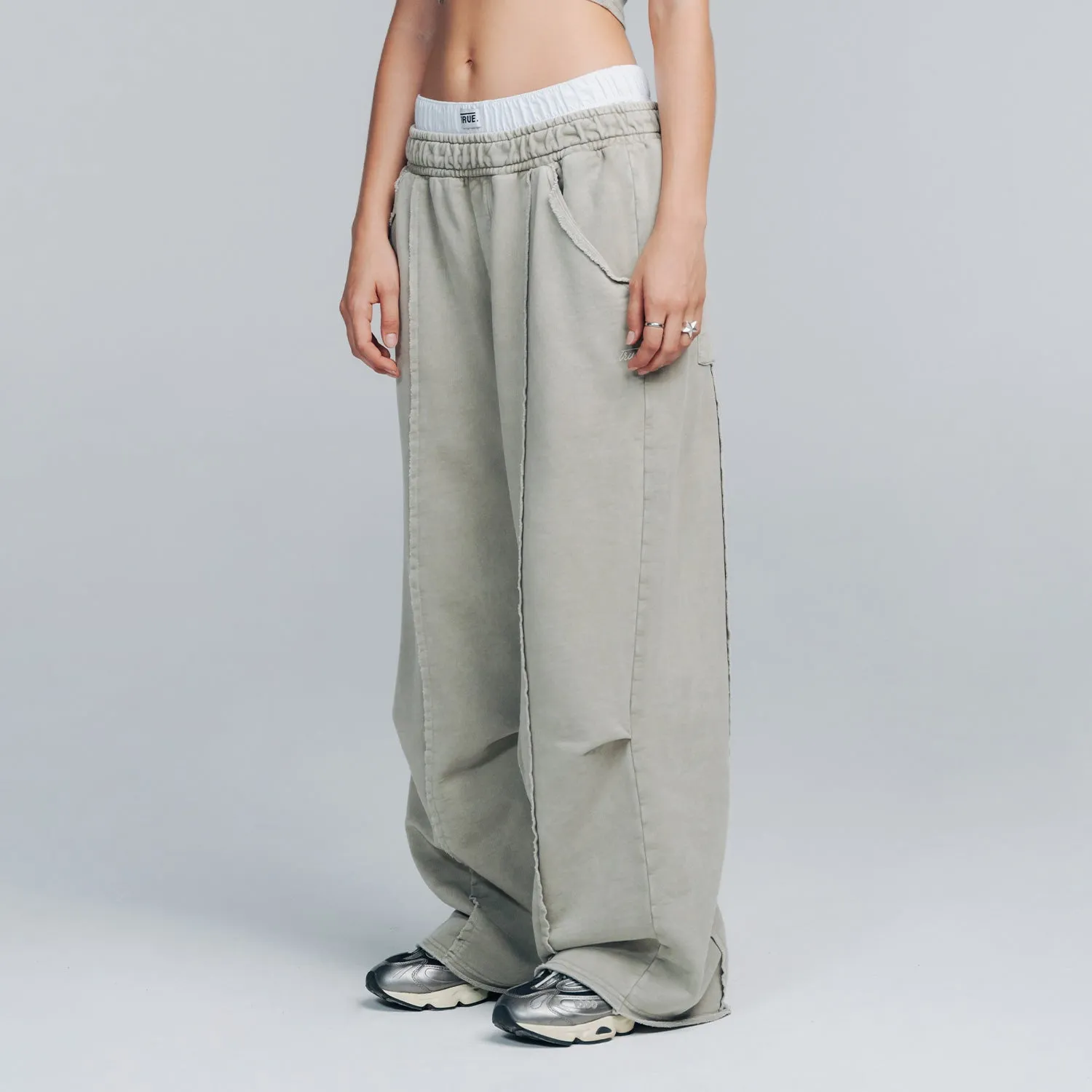 Core Washed Sweats Pants - Light Grey