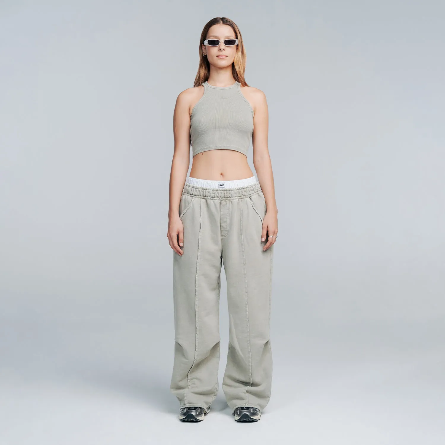 Core Washed Sweats Pants - Light Grey