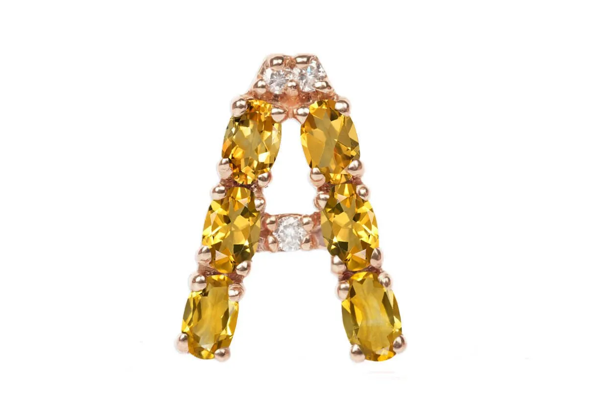 Cufflinks Letter A Initial 18kt Gold