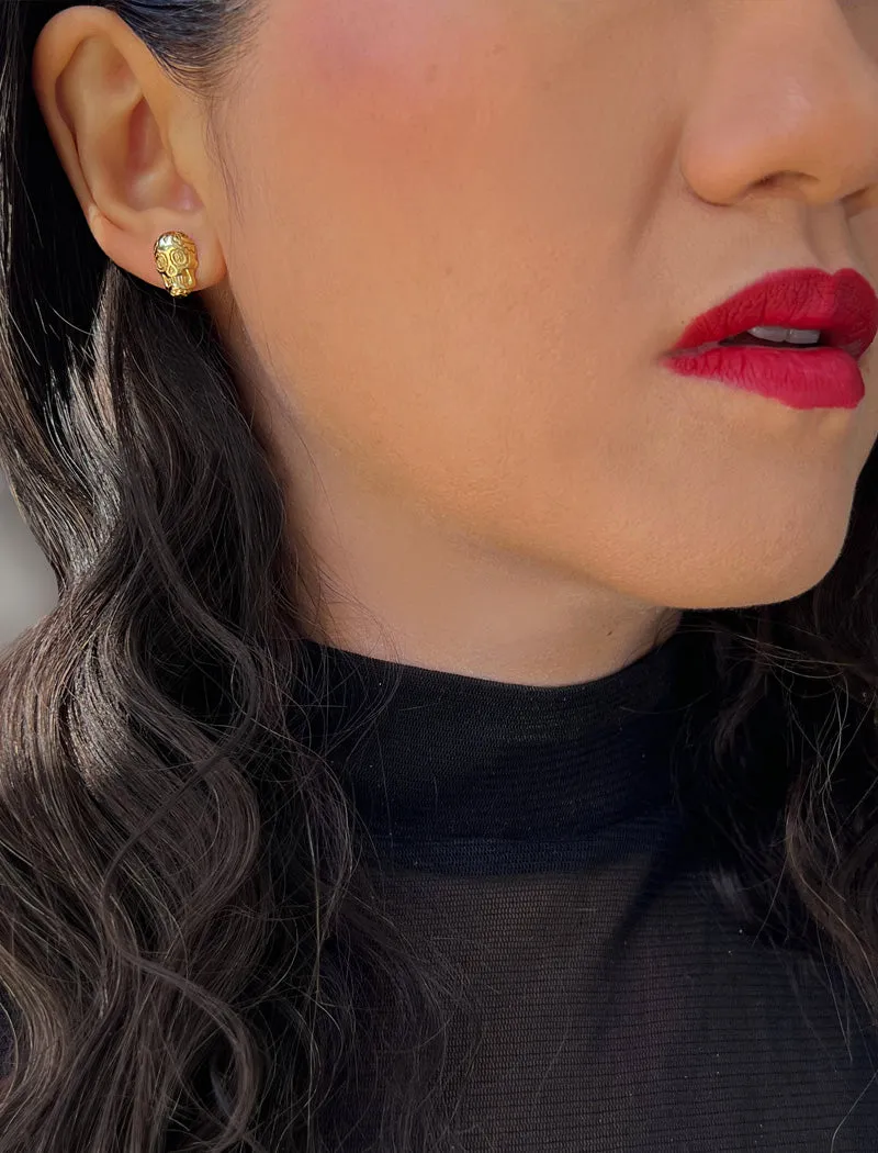 DAY OF THE DEAD Skull Stud Earrings | Sterling Silver