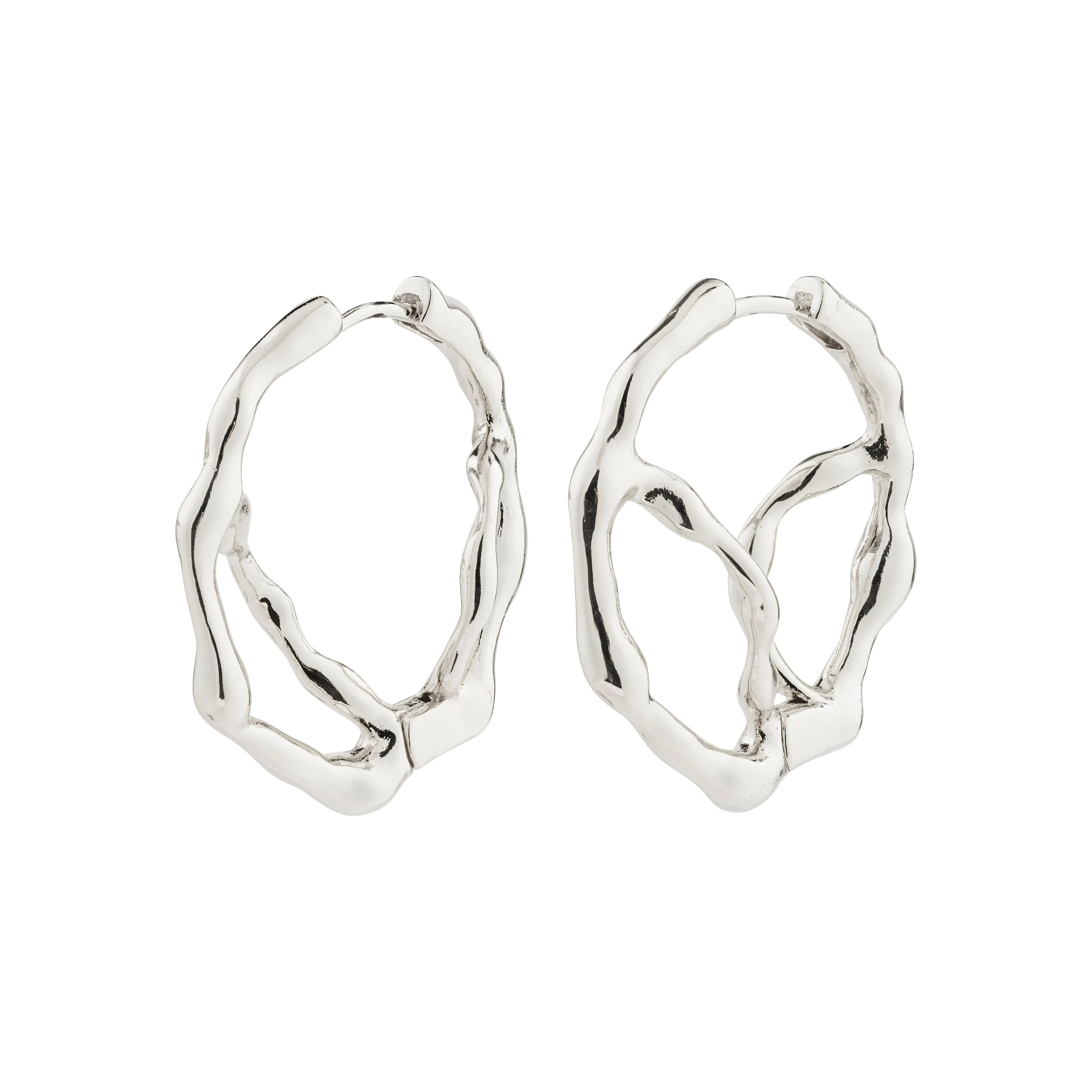 DIDO recycled hoop earrings silver-plated