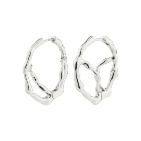 DIDO recycled hoop earrings silver-plated