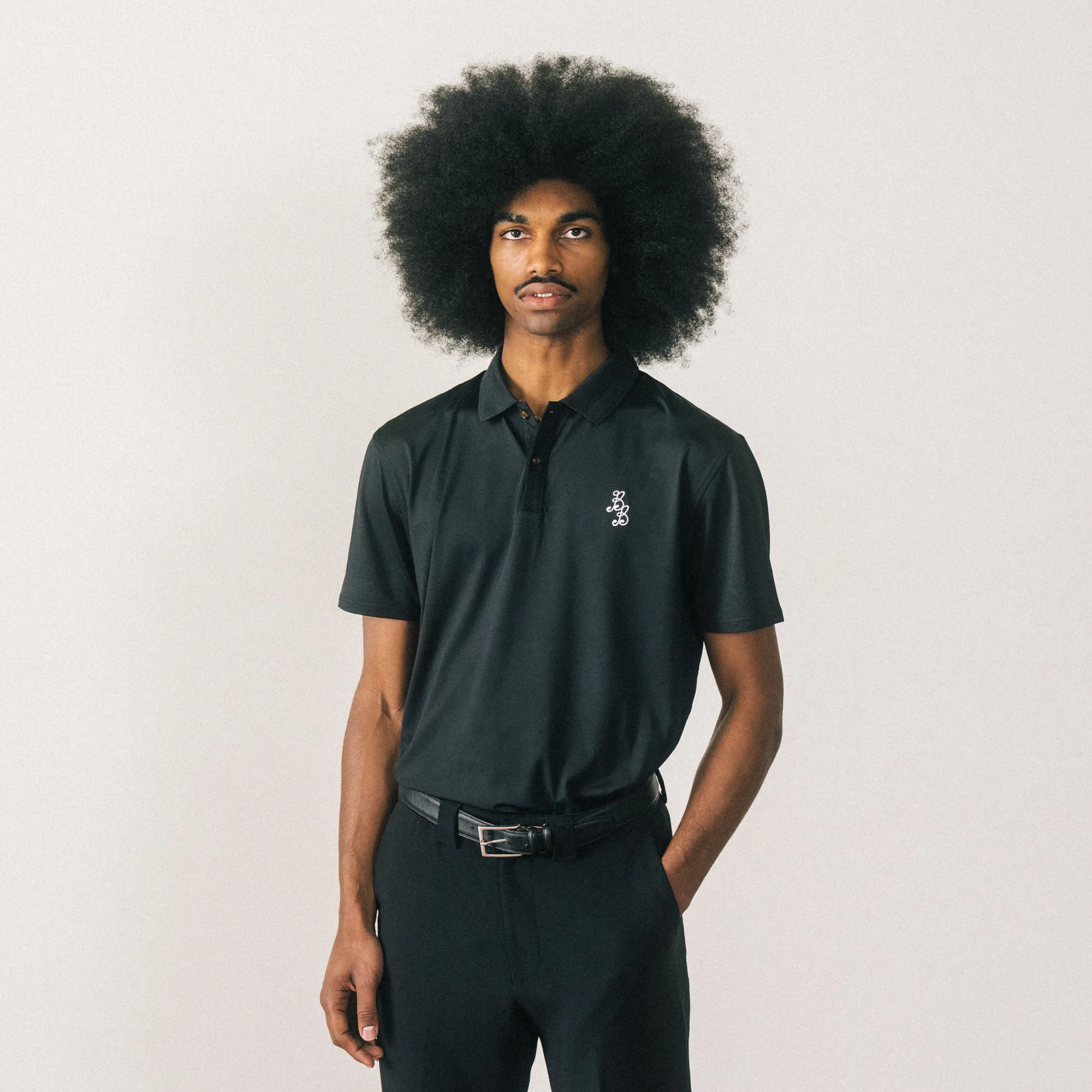 Essentials Athletic Polo - Black