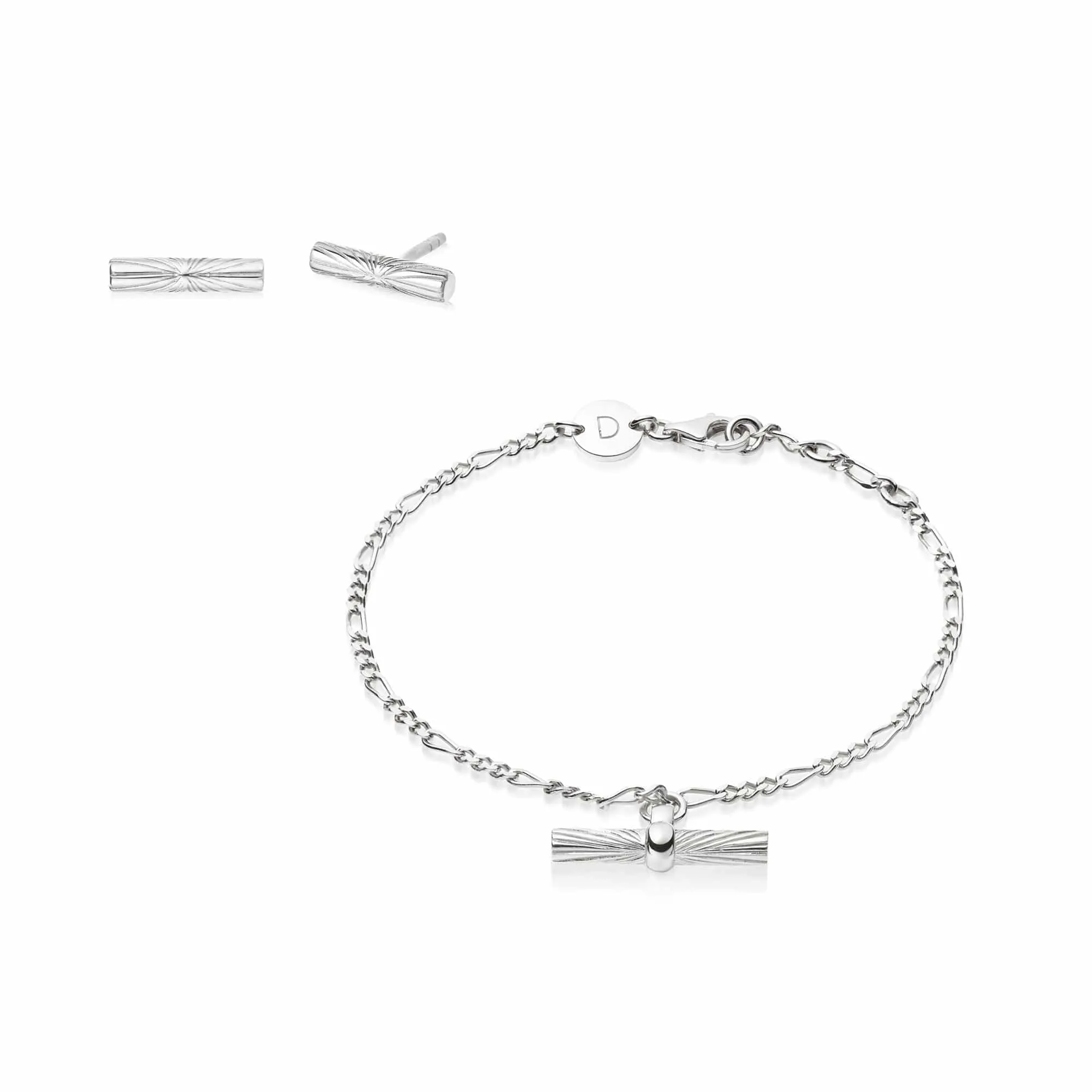 Estée Lalonde T Bar Earring, Bracelet And Candle Set