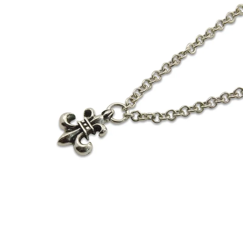 Fleur-De-Lys Sterling Silver Necklace Chain (24 inches)