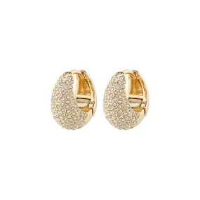 FOCUS recycled crystal earrings gold-plated