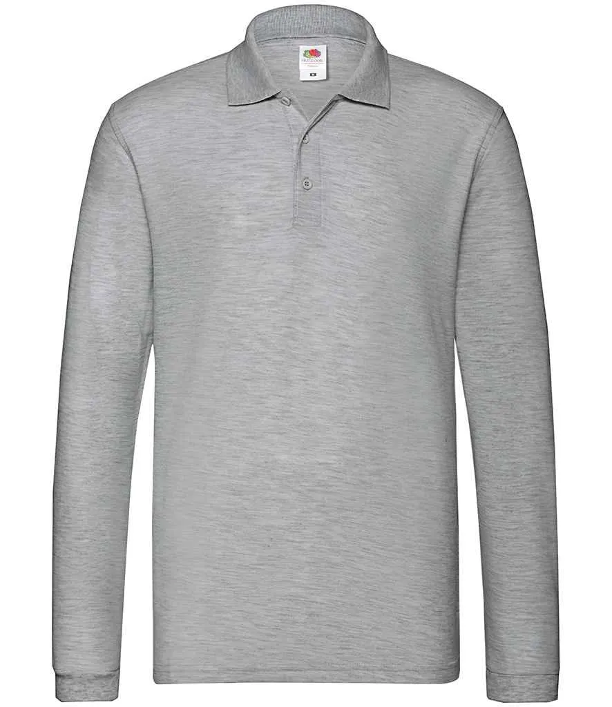 Fruit of the Loom Premium Long Sleeve Cotton Pique© Polo Shirt