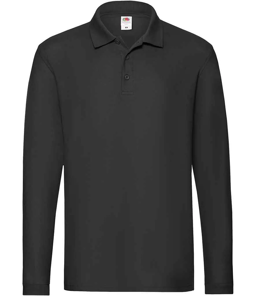 Fruit of the Loom Premium Long Sleeve Cotton Pique© Polo Shirt