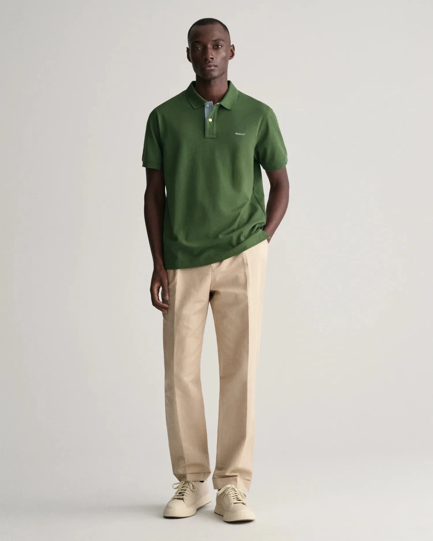 GANT - Contrast Piqué Polo - Pine Green