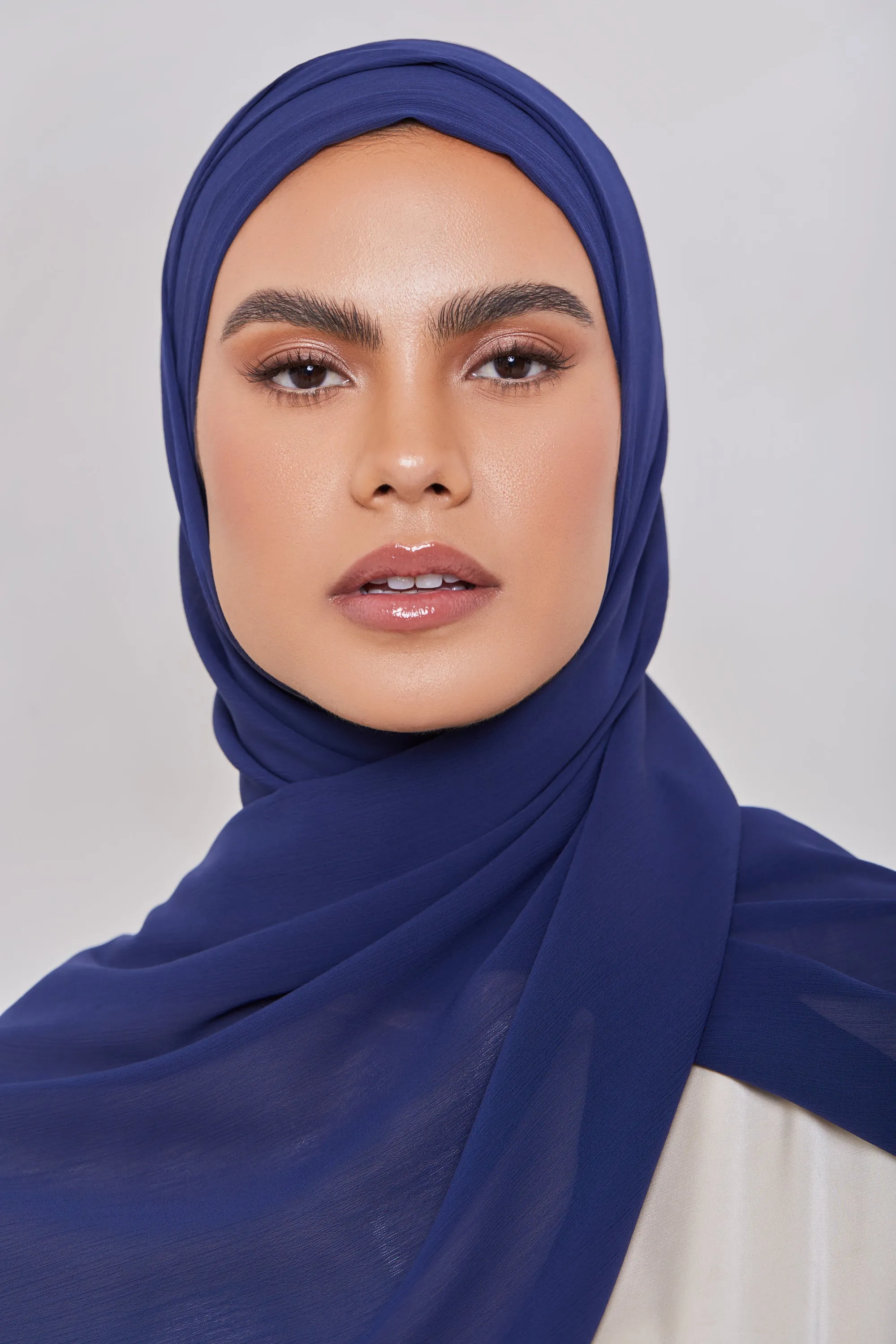 Georgette Crepe Hijab - Blue Berry