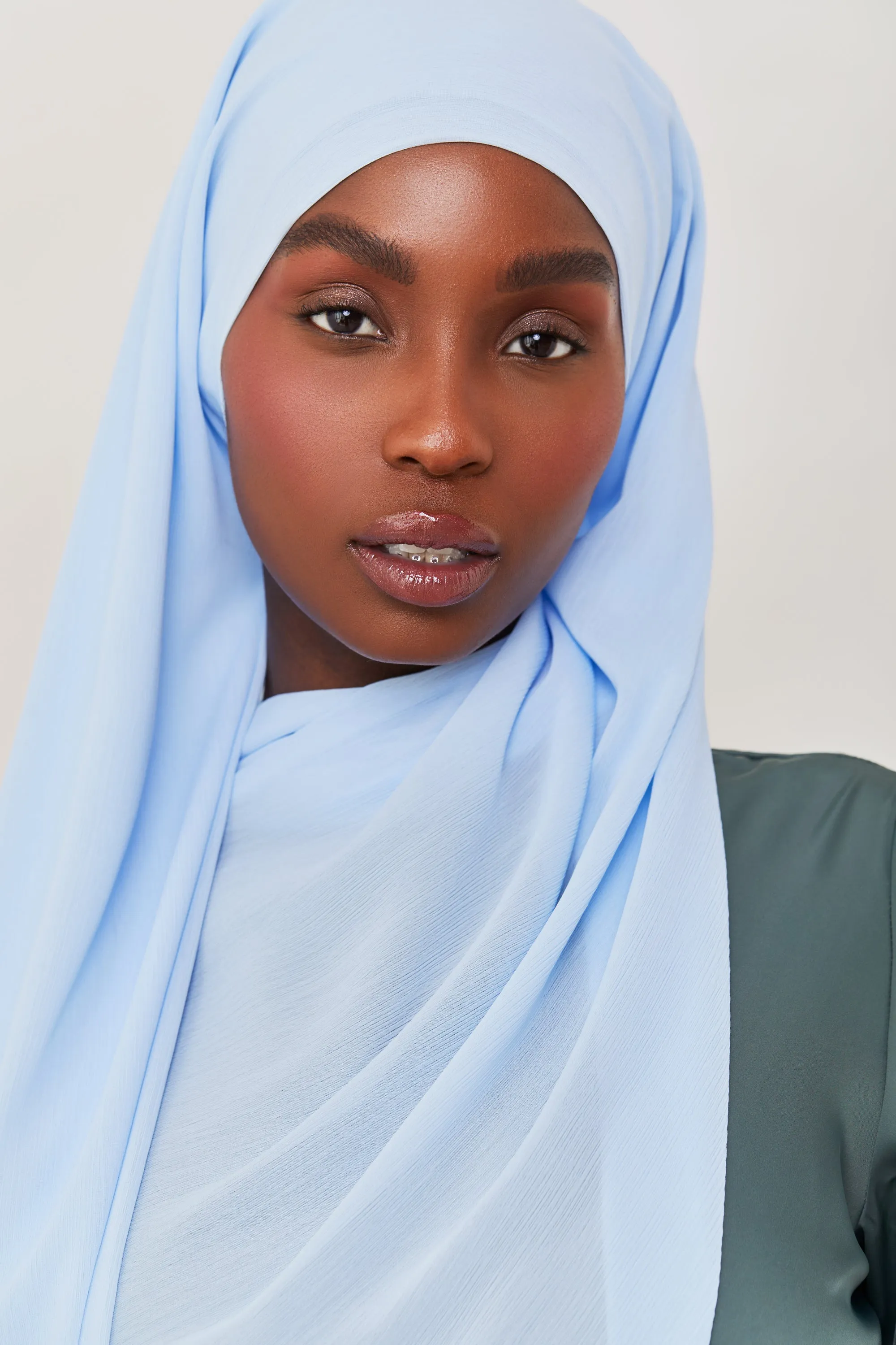 Georgette Crepe Hijab - Ice Blue