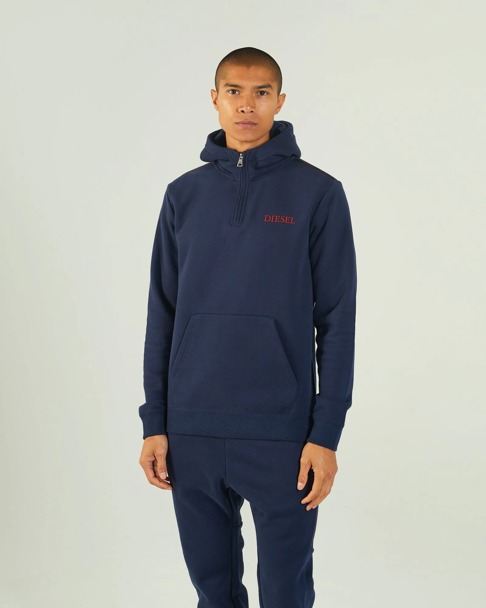 Hagen Half-Zip Hood Navy Blazer