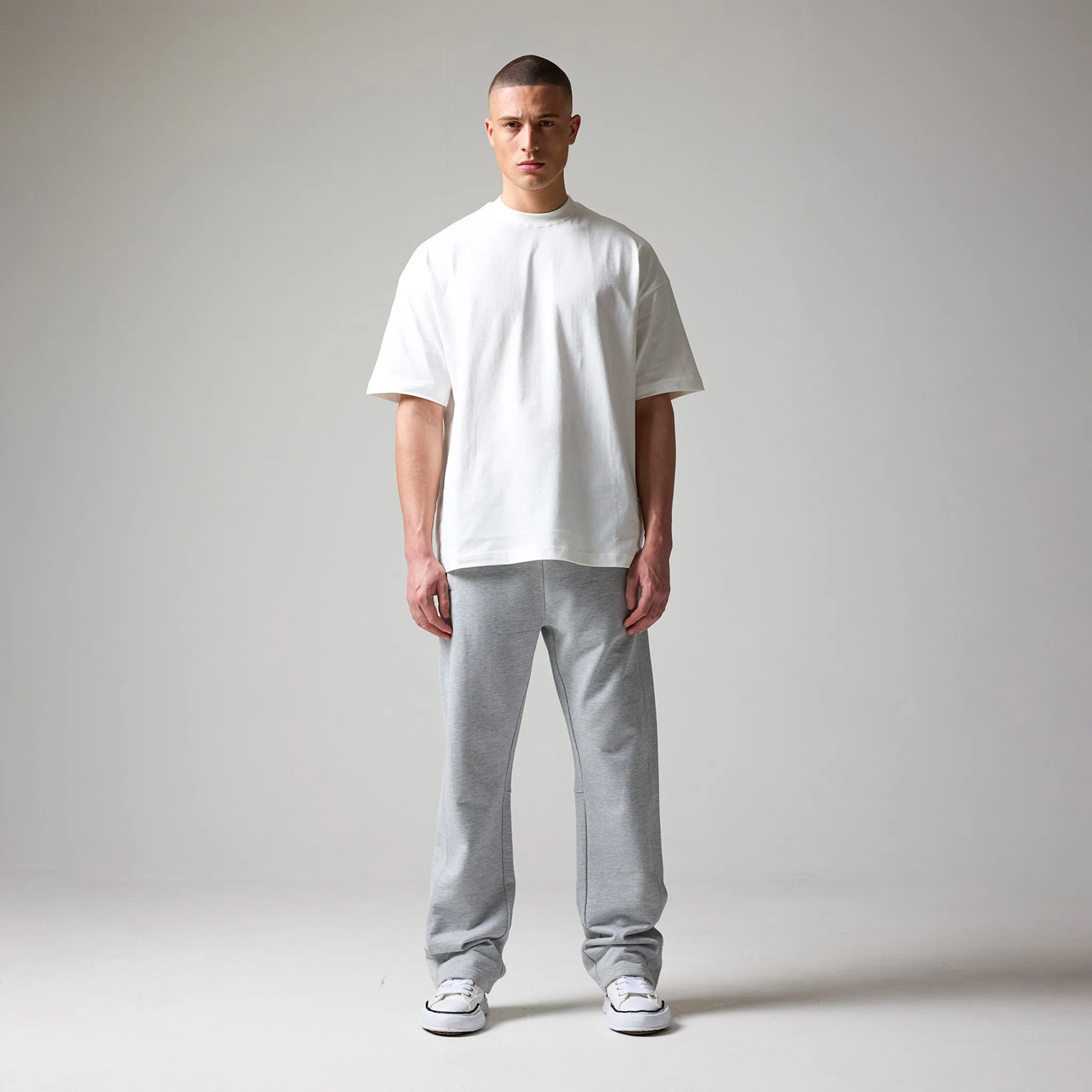 Heavyweight Open Hem Jogger | Grey Marl