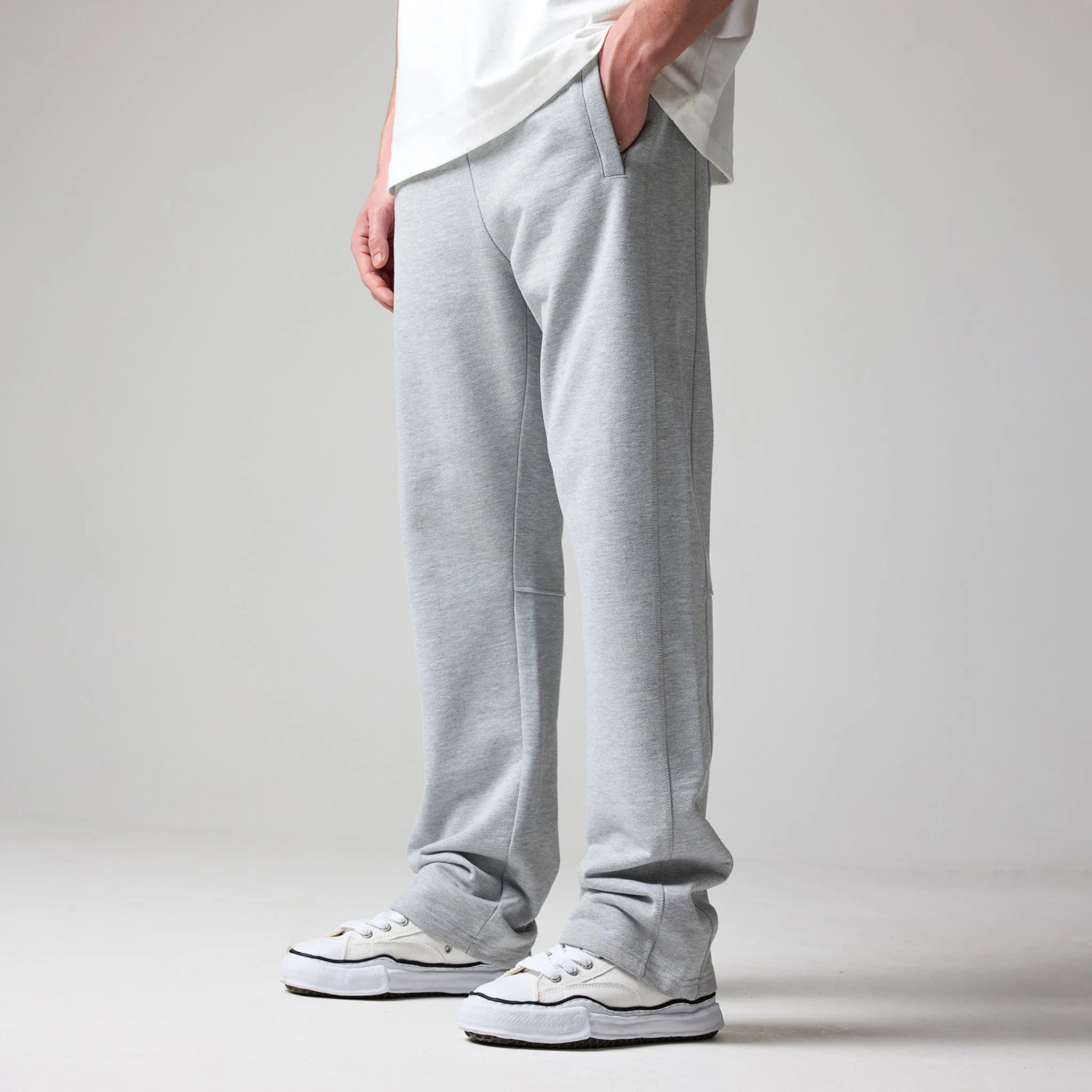 Heavyweight Open Hem Jogger | Grey Marl