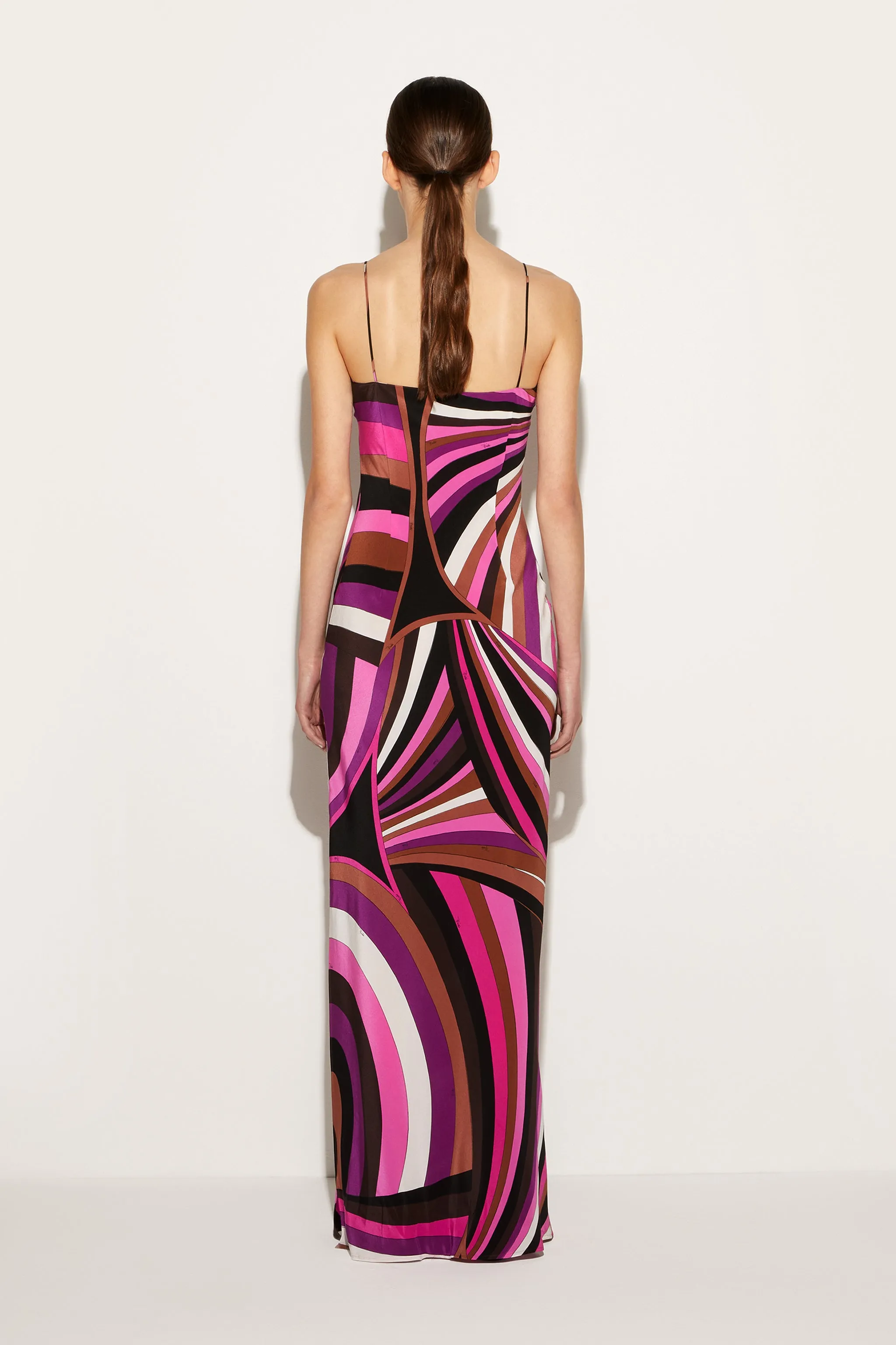 Iride-Print Silk Dress