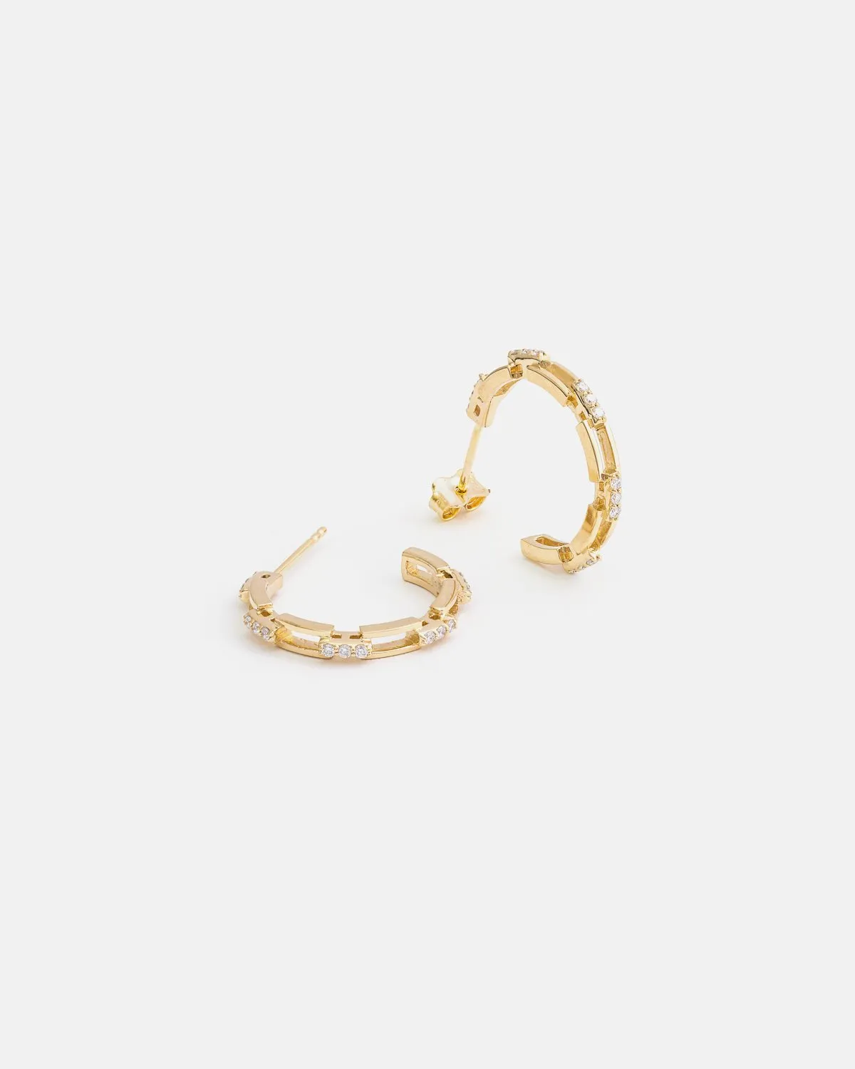 Liaisons Hoops in 14k Gold with lab grown Diamonds