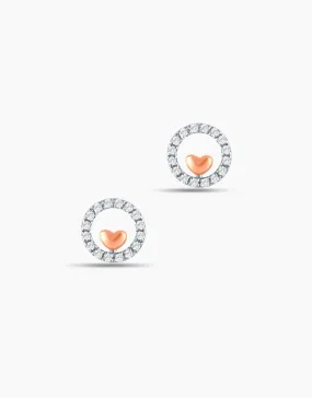 LVC Charmes Delicate Heart Diamond Earrings