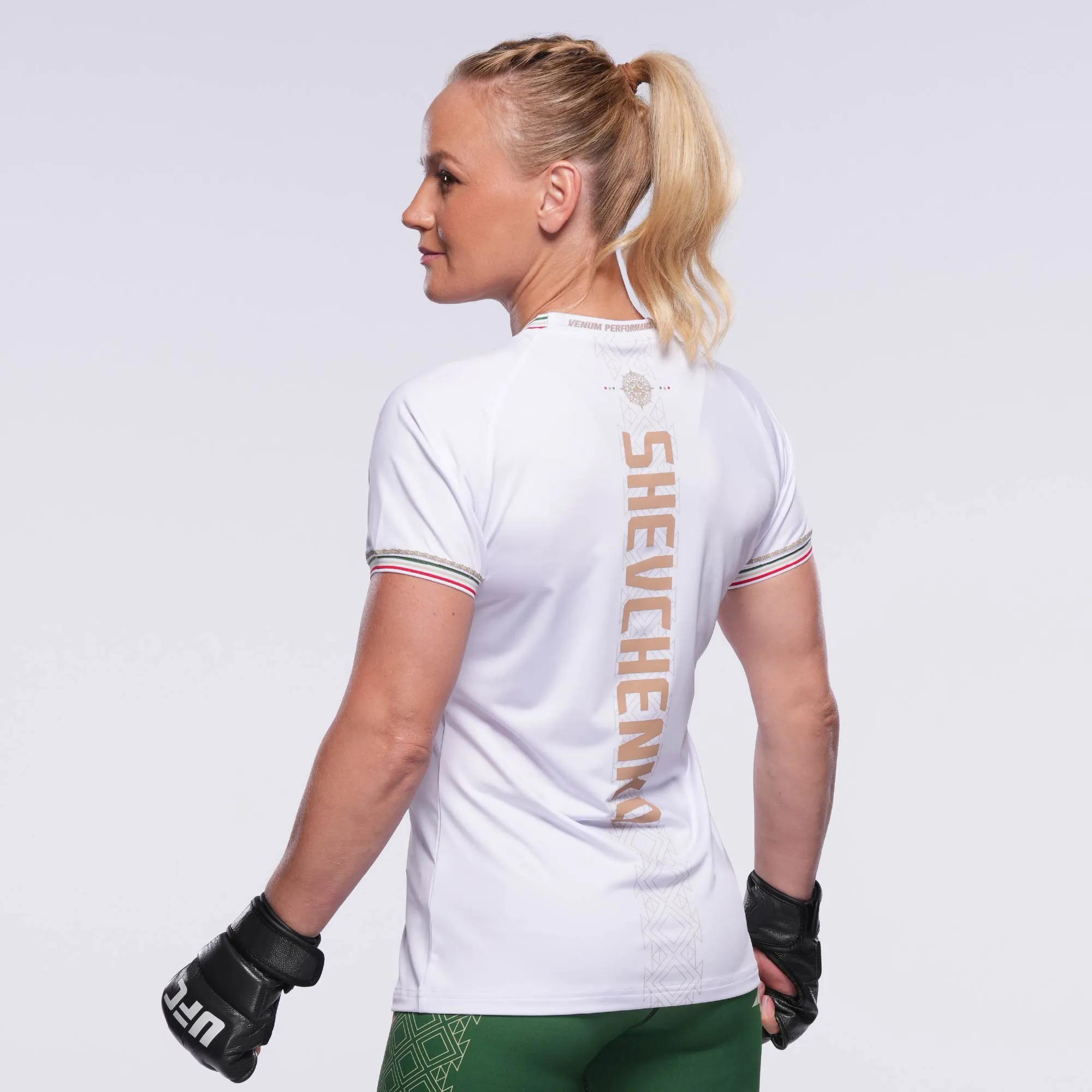 Noche UFC by Venum Fighters Authentic Fight Night Womens Walkout Jersey - Valentina Shevchenko -  White