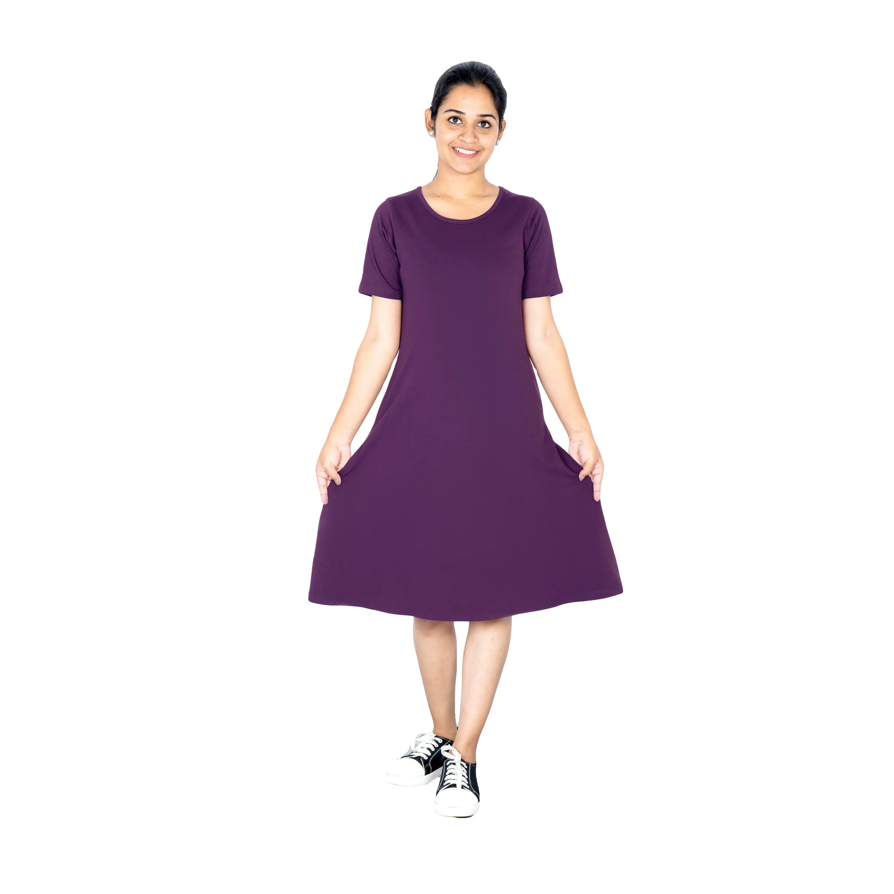 Plum Swing Dress