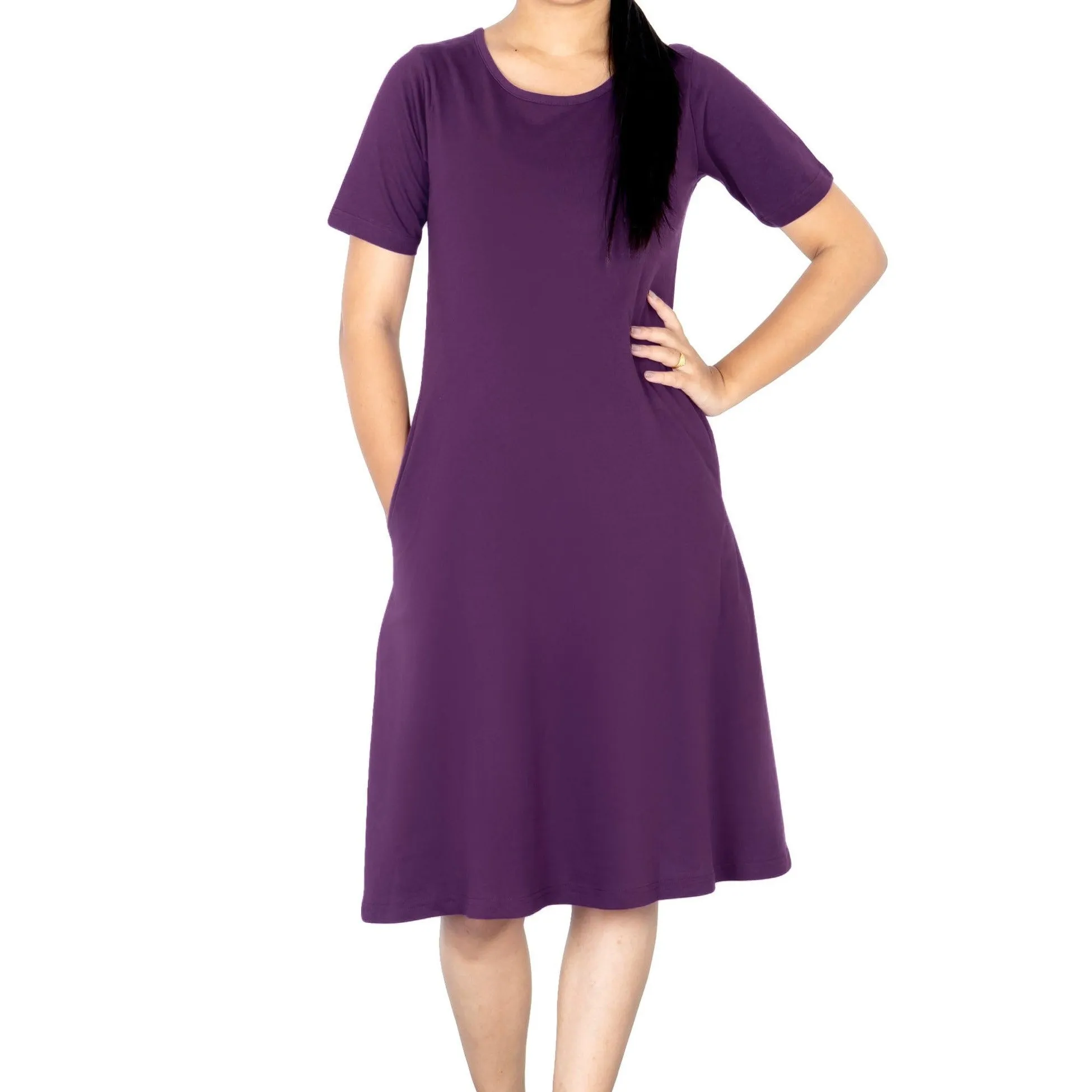 Plum Swing Dress