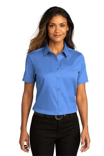 Port Authority® Ladies Short Sleeve SuperPro ™ React ™ Twill Shirt