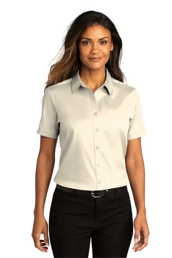 Port Authority® Ladies Short Sleeve SuperPro ™ React ™ Twill Shirt