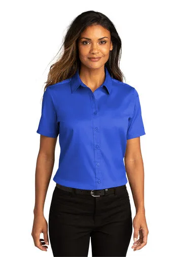 Port Authority® Ladies Short Sleeve SuperPro ™ React ™ Twill Shirt