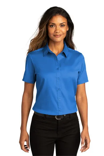 Port Authority® Ladies Short Sleeve SuperPro ™ React ™ Twill Shirt