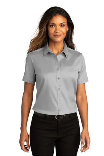 Port Authority® Ladies Short Sleeve SuperPro ™ React ™ Twill Shirt