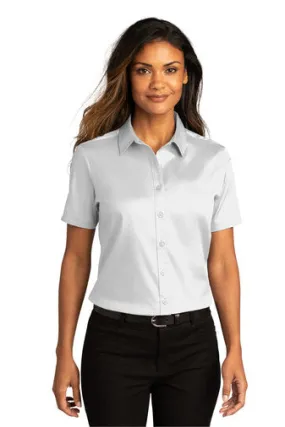 Port Authority® Ladies Short Sleeve SuperPro ™ React ™ Twill Shirt