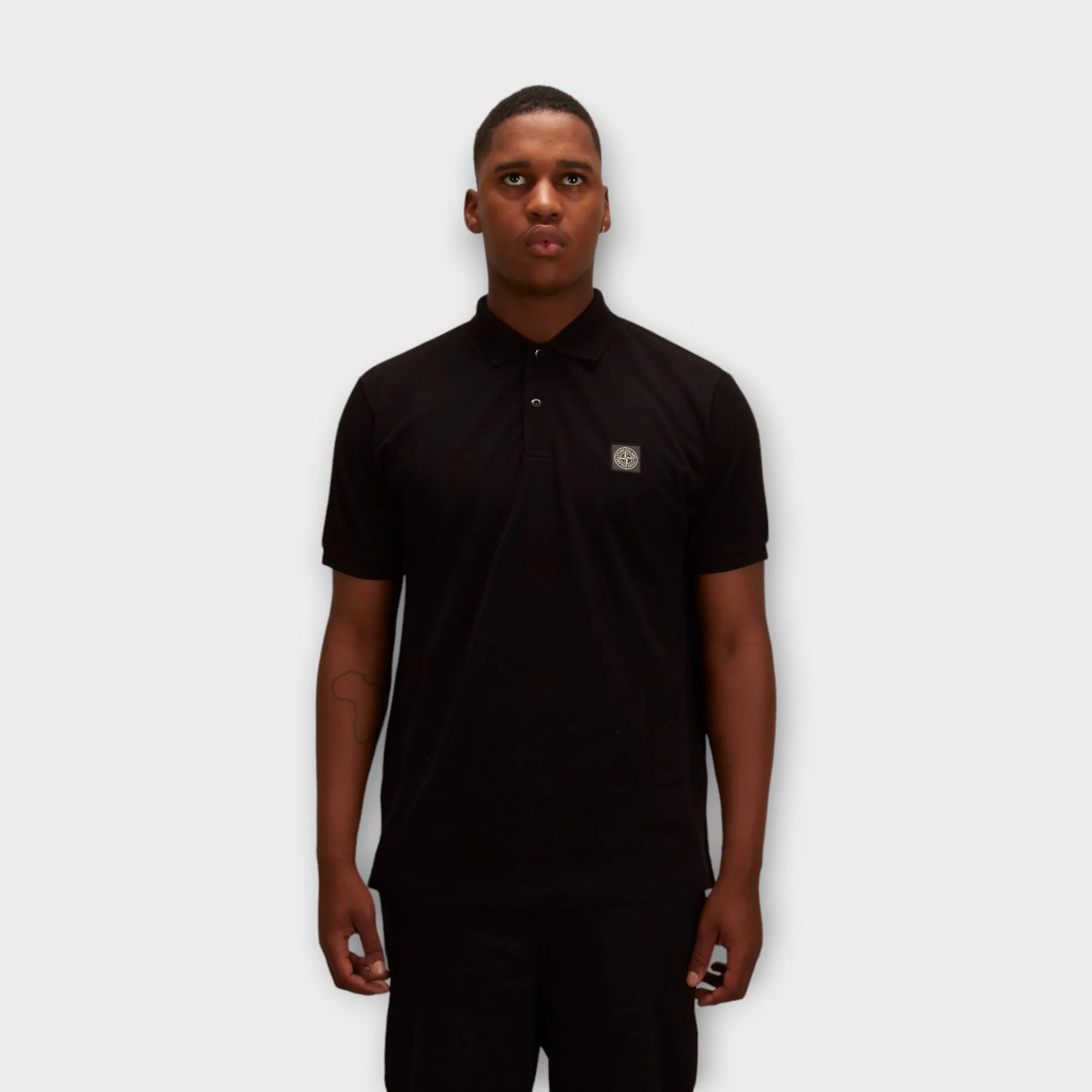 Stone Island Black 22R39 Short Sleeve Polo Shirt