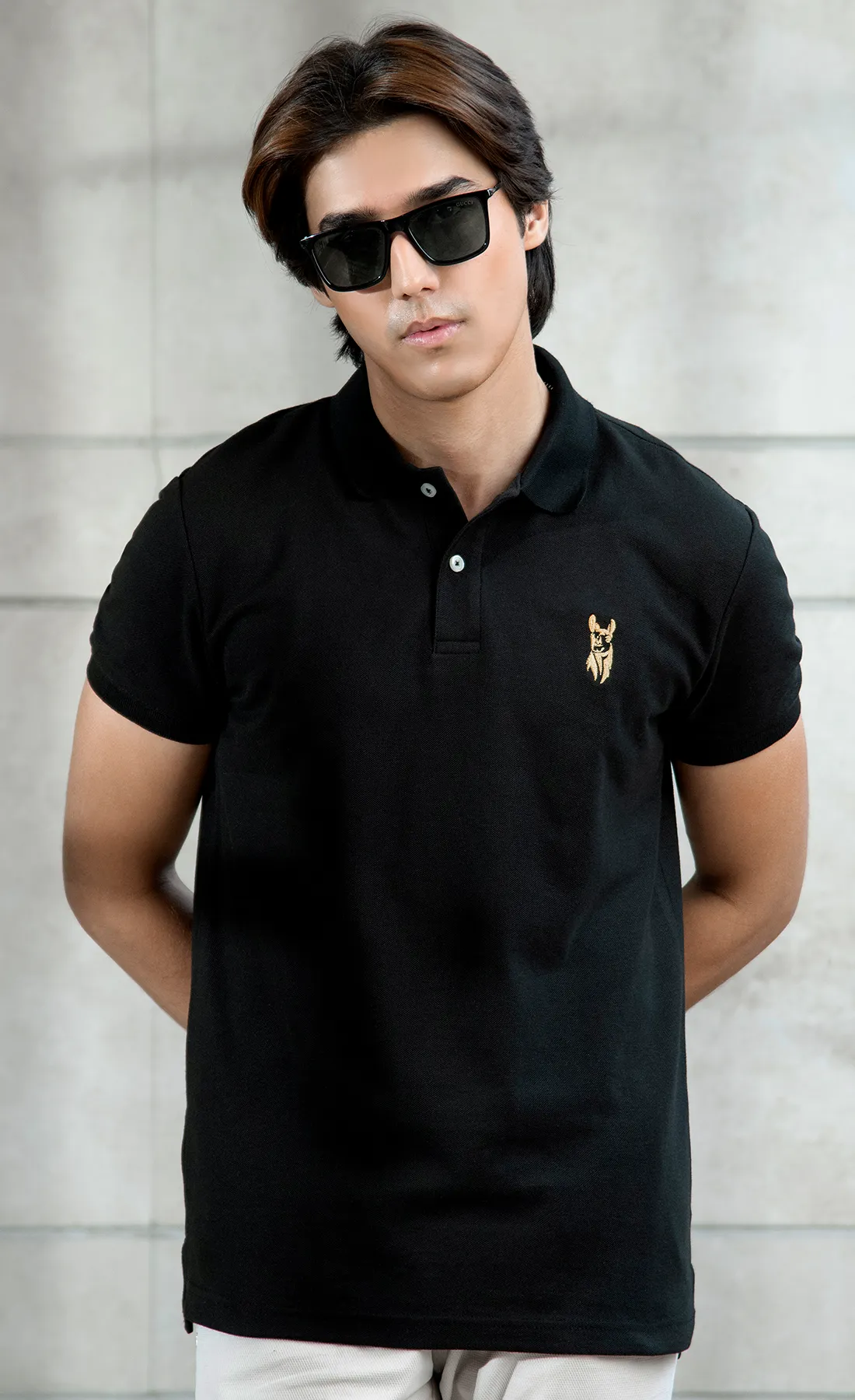 Streetela Black Basic Polo