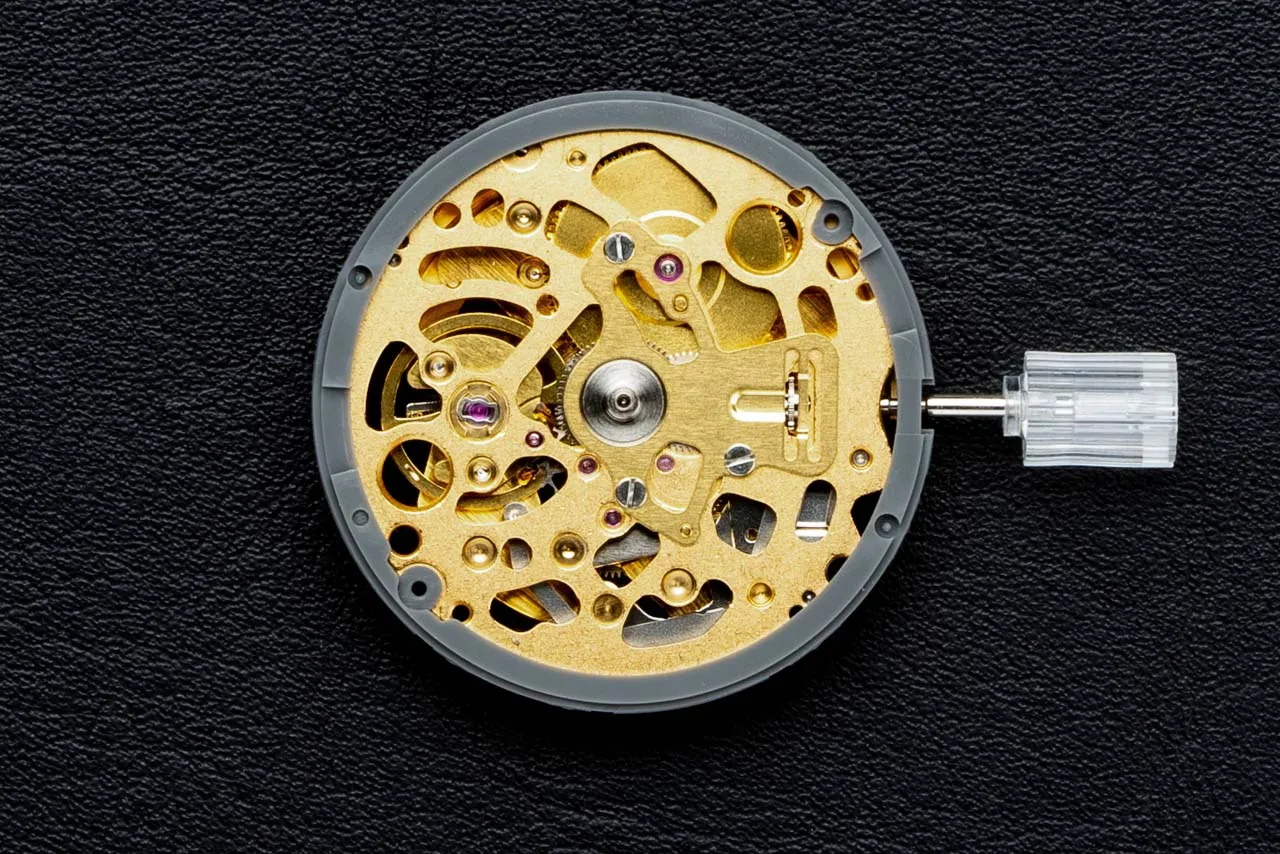 TMI NH71A Movement by Seiko (Gold Skeleton Movement)