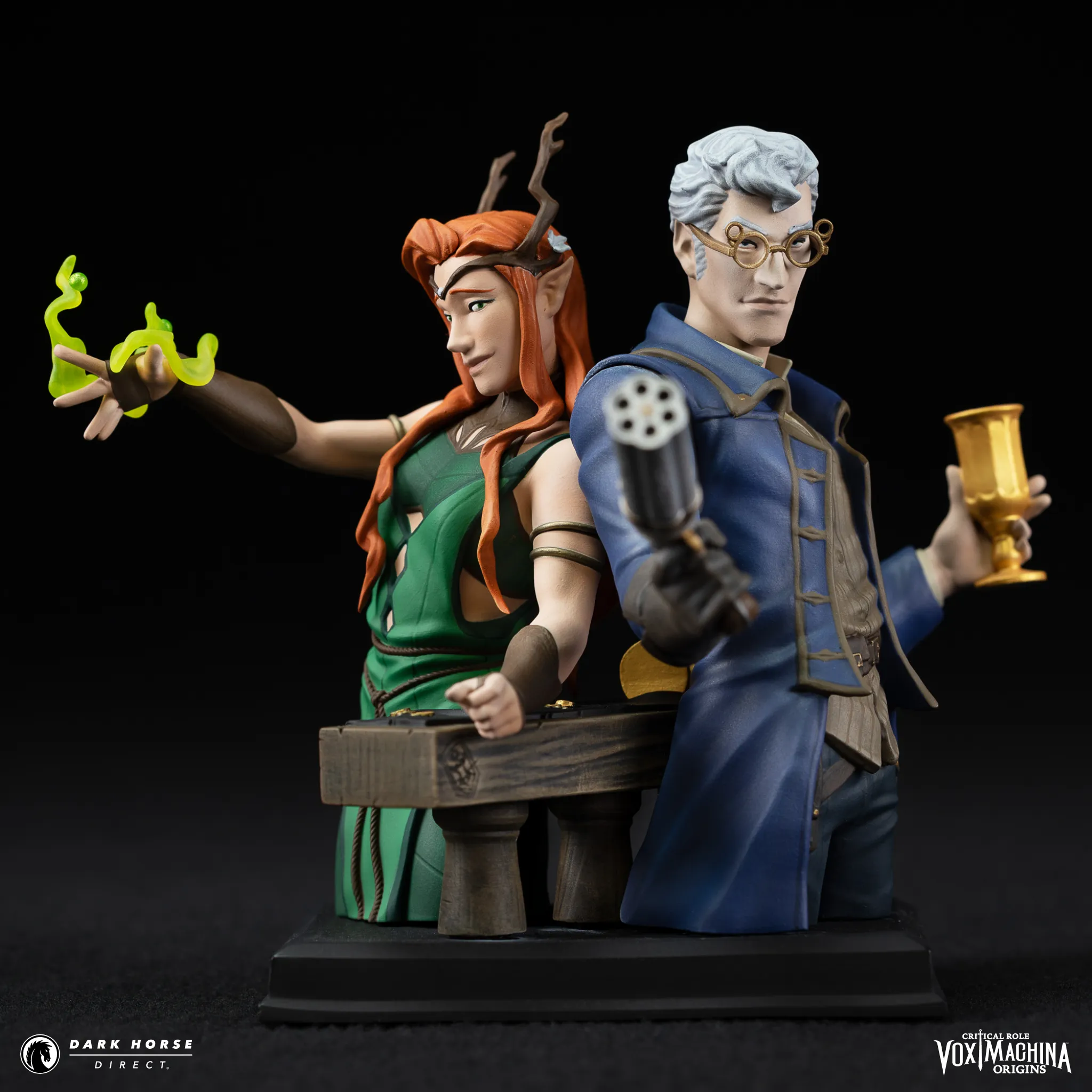 Vox Machina Origins - Keyleth and Percival Fredrickstein von Musel Klossowski de Rolo III Bust