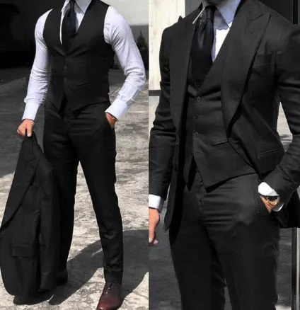 Wiaofellas New Arrival British Style Men's Suit Set for Wedding and Business Trajes De Hombre Costume Homme Traje Hombre Suits for Men